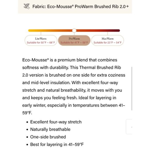 OGL EcoMousse ProWarm Brown Surplice Wrap Look Long Sleeve Collared Top Sz Large - Picture 3 of 9